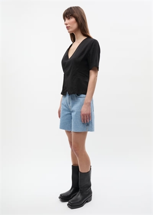 Encroydon ss bluse 7240 Sort Envii 